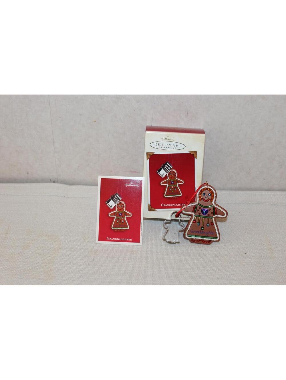 Hallmark Granddaughter Ornament with Small Gingerbread Cookie Cutter
